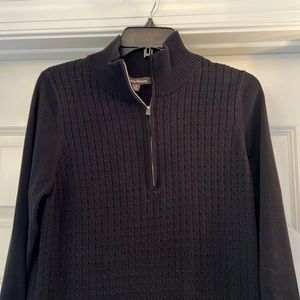 Black sweater dress perfect for boots & winter
